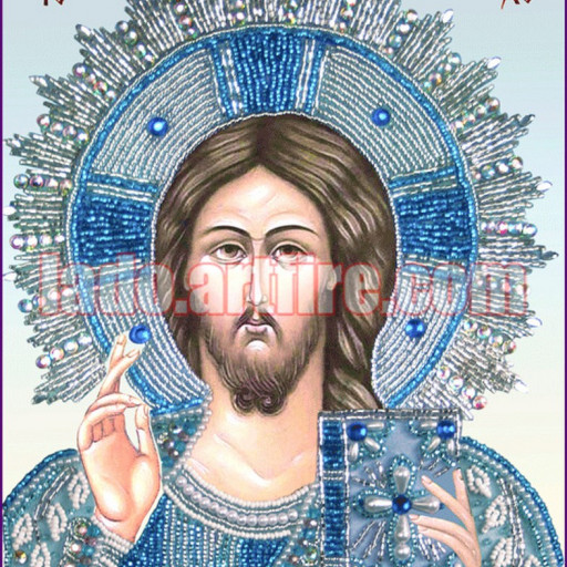 Beaded Embroidery Diy Kit Orthodox Wedding Icon Christ Pantocrator