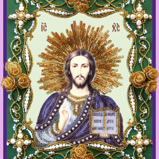 Christ Pantocrator Religious Picture Diy Bead Embroidery Kit