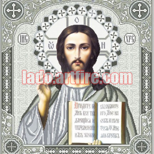Christ Pantocrator Wedding Icon Xl Size Diy Bead Embroidery Kit