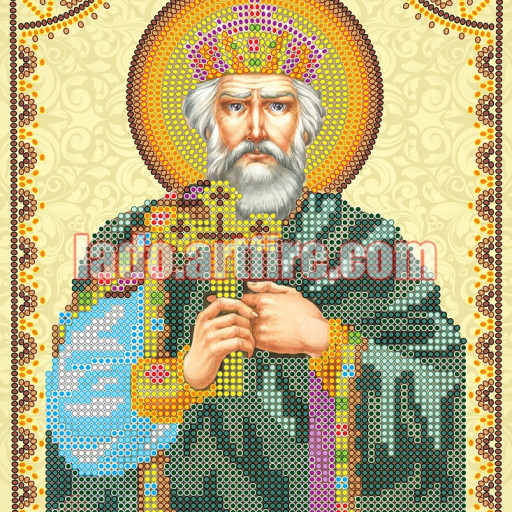 Holy Prince Vladimir Orthodox Icon Bead Embroidery Diy Kit Lado