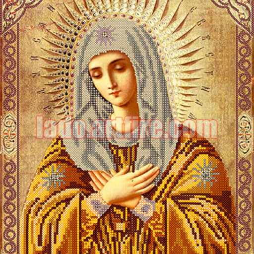 Virgin Mary Tenderness Icon Diy Bead Embroidery Kit Beaded