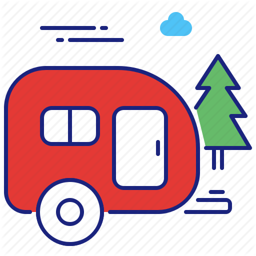 Camper, Campervan, Park, Rv, Trailer, Van Icon