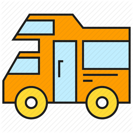 Camping Car, Motor Home, Recreational Vehicle, Rv, Transportation Icon
