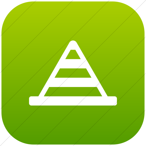 Flat Rounded Square White On Green Gradient Foundation