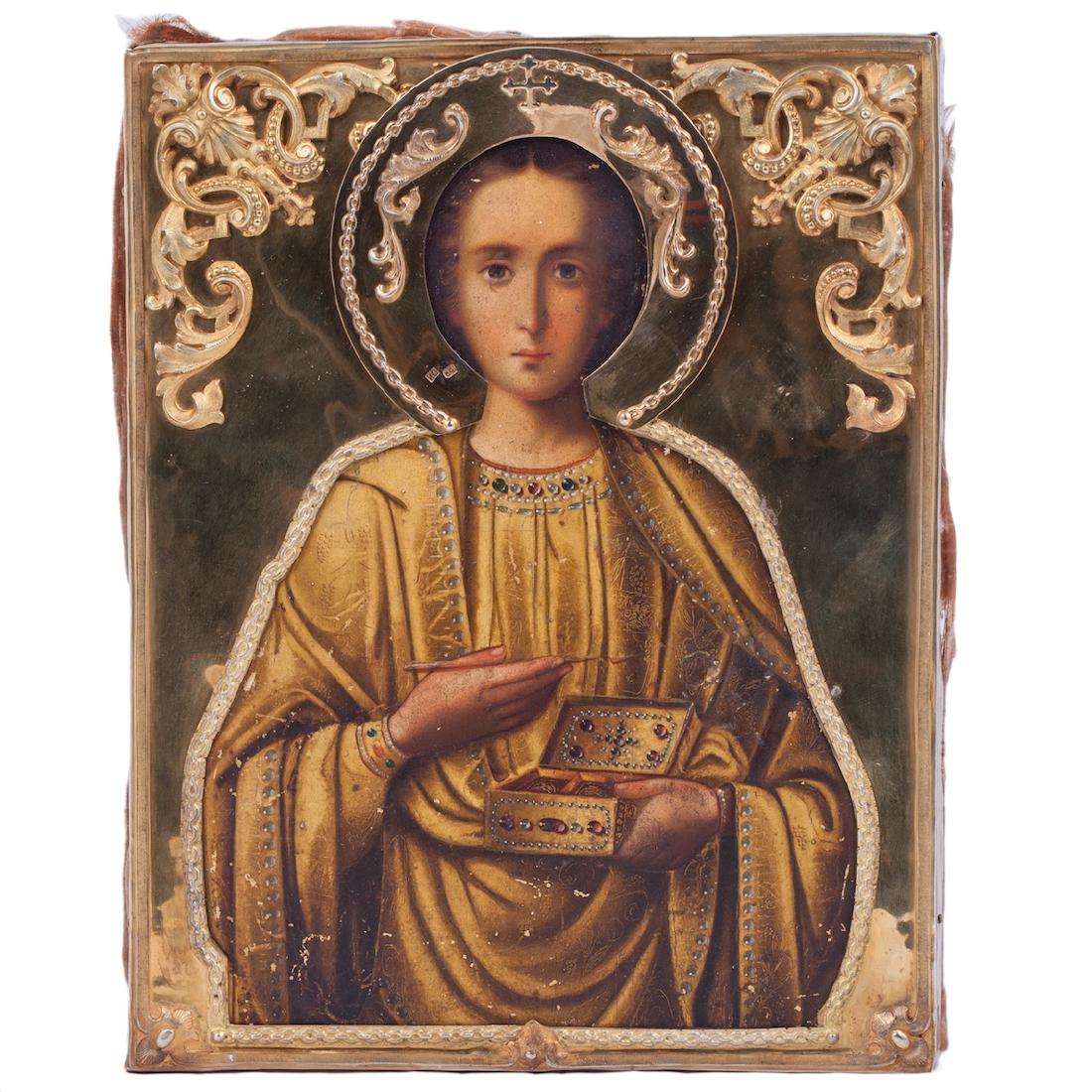 Russian Icon Of Saint Panteleimon