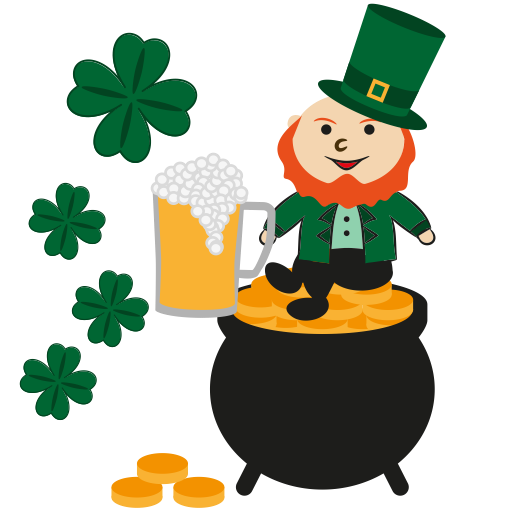 Gold, Happy, Leprechaun, Patrick, Irish, Irish Pot Icon