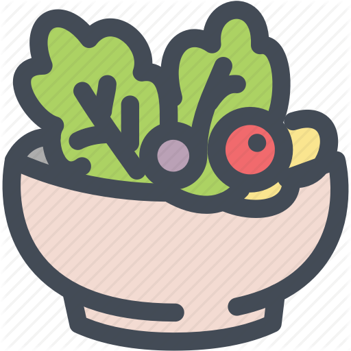 Food, Healthy, Salad, Salad Bowl, Vegetable Icon