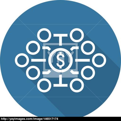 Investing Diversification Icon Flat Design Vector
