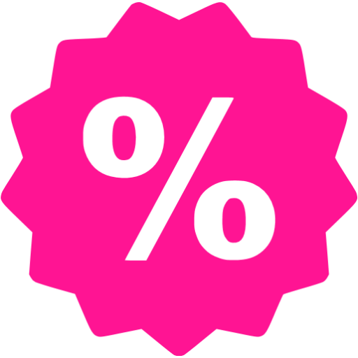Deep Pink Sale Icon