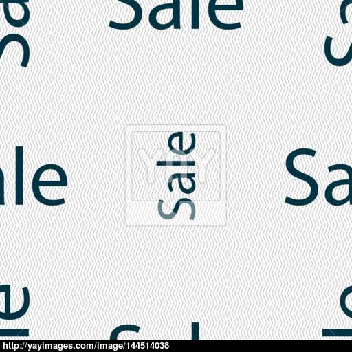 Sale Tag Icon For Special Offer Seamless Abstract Background