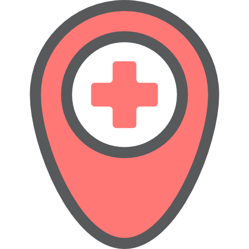 Hospital Flat Salmon Icon