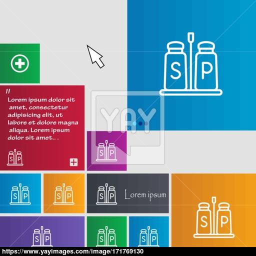 Salt And Pepper Icon Sign Buttons Modern Interface Website