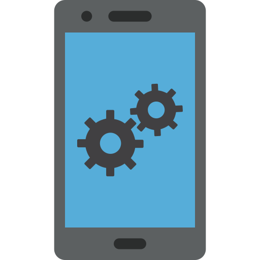 Setting, Mobile, Phone, Smartphone Icon Free Of Colored Hand