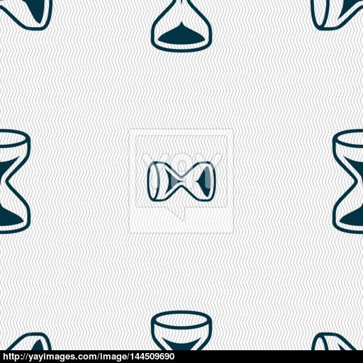 Hourglass Sign Icon Sand Timer Symbol Seamless Abstract