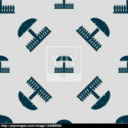 Sandbox Icon Sign Seamless Pattern With Geometric Texture Vector