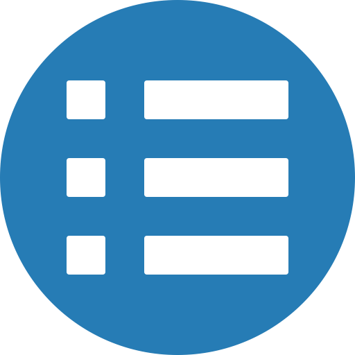 Hamburger, Stack, Navigation, Menu, List, Circle Icon