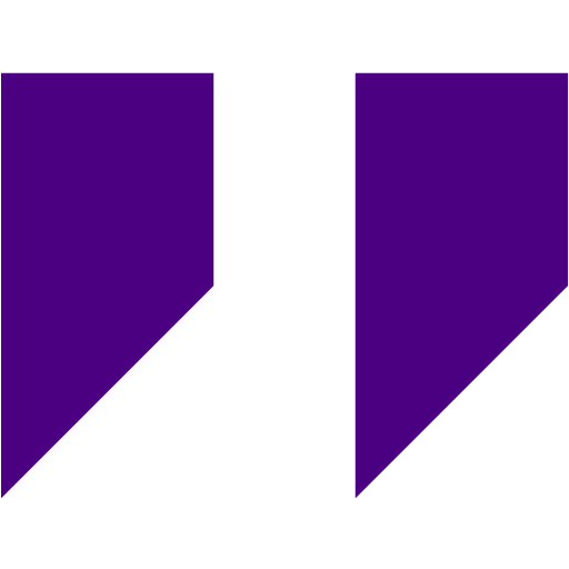 Indigo Double Quote Sans Left Icon