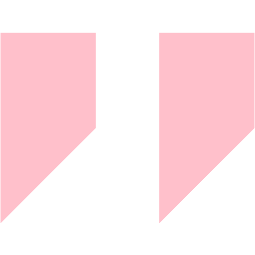 Pink Double Quote Sans Left Icon
