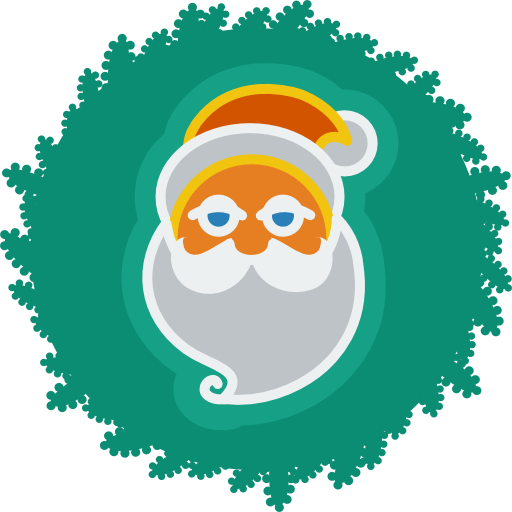 Santa Icon Christmas Wreath Iconset