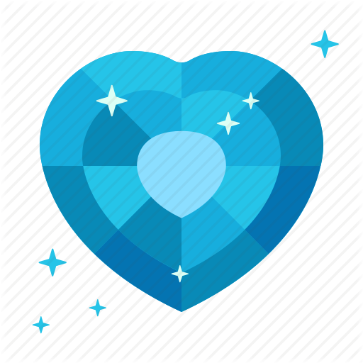 Clean, Diamond, Glass, Heart, Jewel, Jewelry, Sapphire Icon