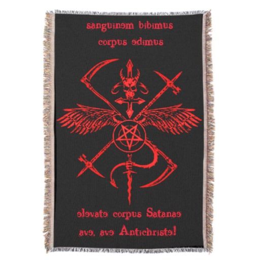 Antichrist Symbol Wall Hanging Tapestry Throw Blanket