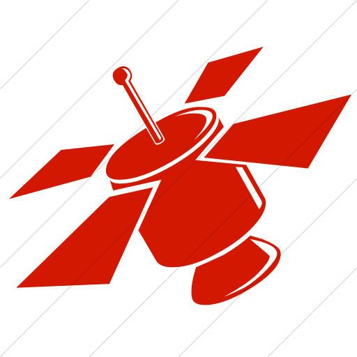 Simple Red Classica Satellite Icon