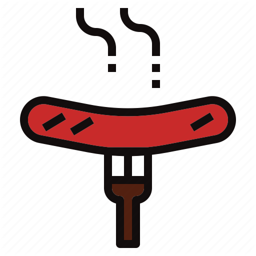 Fork, Grill, Hot, Sausage Icon