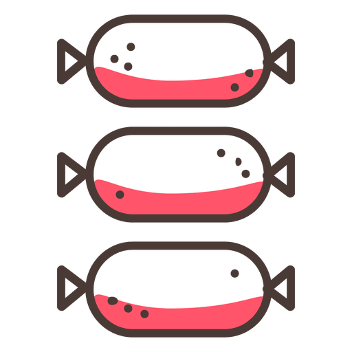 Three Sausage Stroke Icon