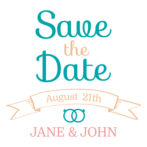 Save The Date Emblem