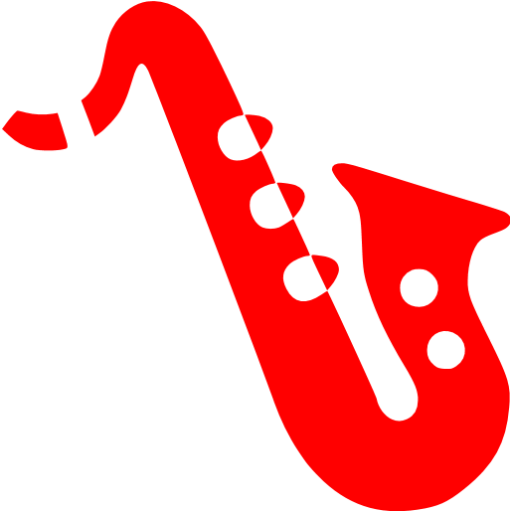 Red Alto Saxophone Icon