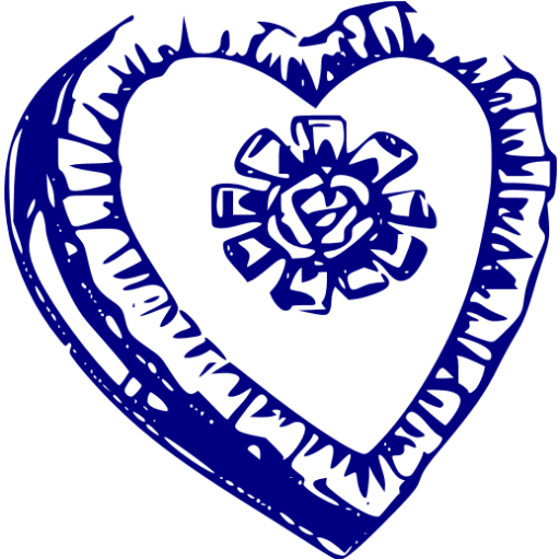 Navy Blue Heart Icon