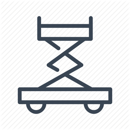 Aerial, Hydraulic, Lift, Scaffolding, Scissor Icon