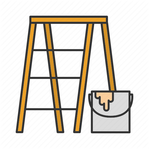 Bucket, Construction, Ladder, Paint, Painting, Scaffold