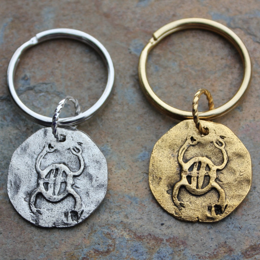 Ancient Scarab Coin Key Chain