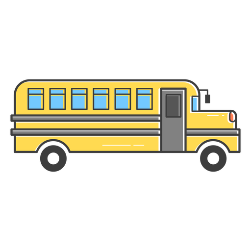 School Bus Colored Stroke Icon