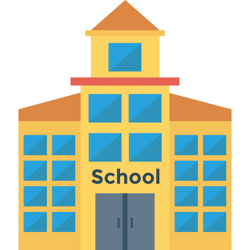 School Icon Building Dinosoftlabs