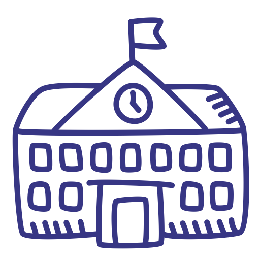 School, College, Academy, Schoolhouse Icon