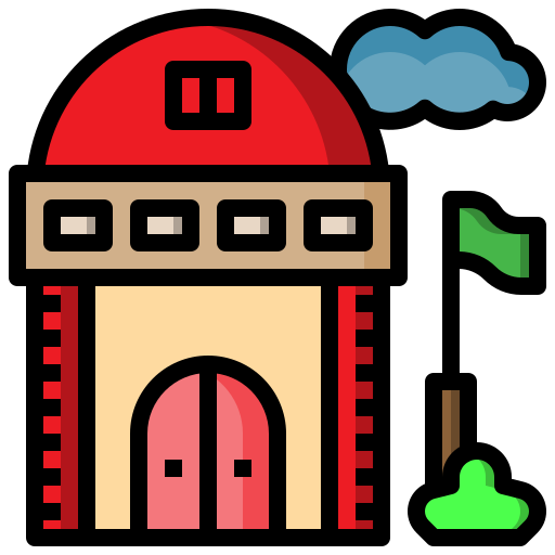 Architecture, Buildings, College, Education, High, School Icon