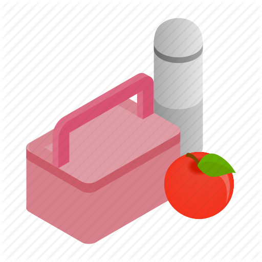 Box, Container, Food, Healthy, Isometric, Lunch, School Icon
