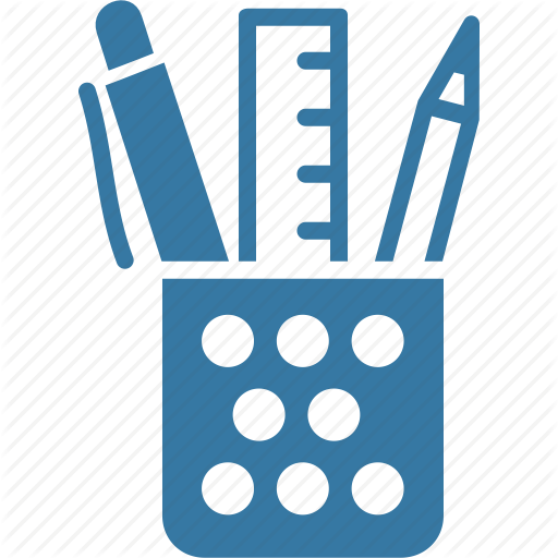 Drawing, Education, Office, Pen, Pencil, Ruler, School Supplies Icon