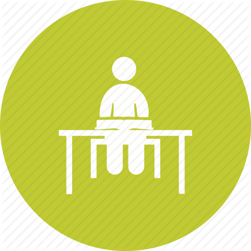 Desk, Laptop, Office, School, Study, Table, Work Icon