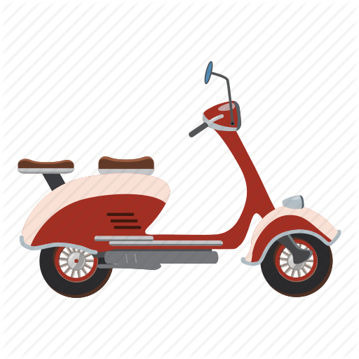 Bike, Biker, Card, Cartoon, Character, Motorbike, Scooter Icon
