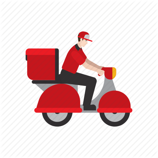 Courier, Delivery, Job, Motorcycle, People, Scooter, Work Icon