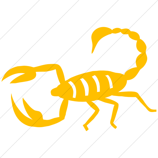 Simple Yellow Animals Scorpion Icon