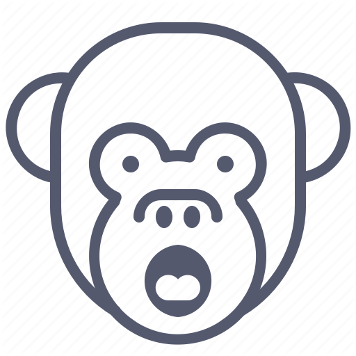 Face, Loud, Monkey, Scream, Shout, Smile Icon