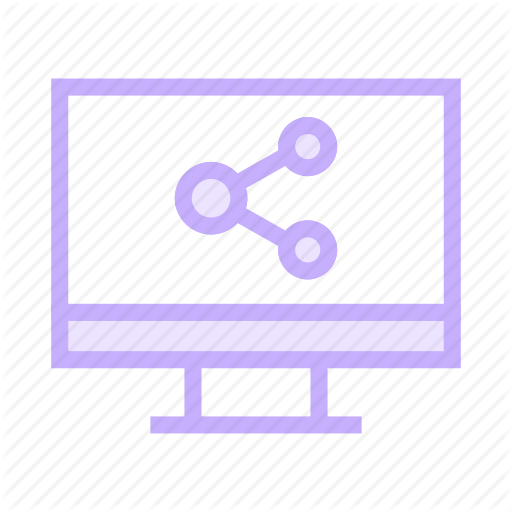 Lcd, Monitor, Network, Screen, Share Icon