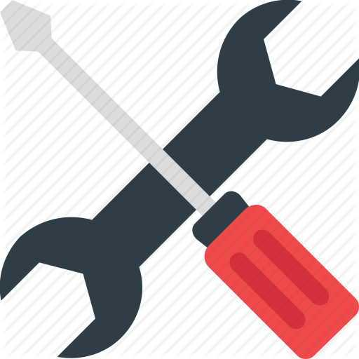 Hardware Tools, Screwdriver, Spanner, Work Tools, Wrench Icon Icon
