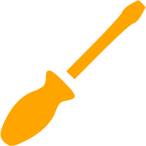 Orange Screwdriver Icon