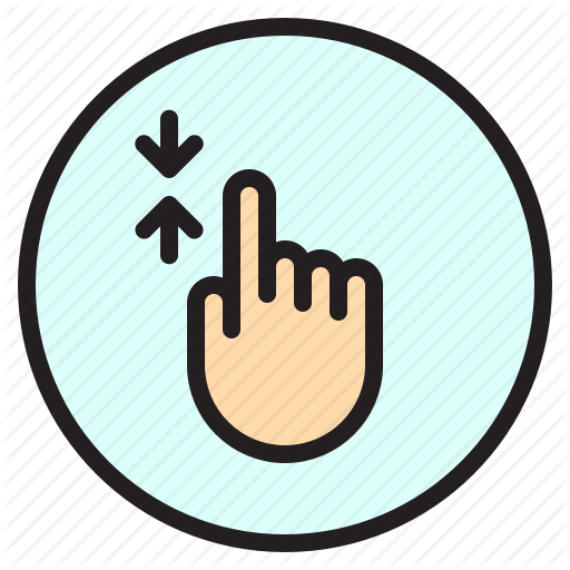 Finger, Gesture, Mobile, Screen, Scroll Icon