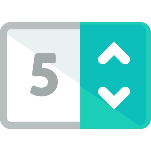 Number, Ui, Scroll, Items Icon